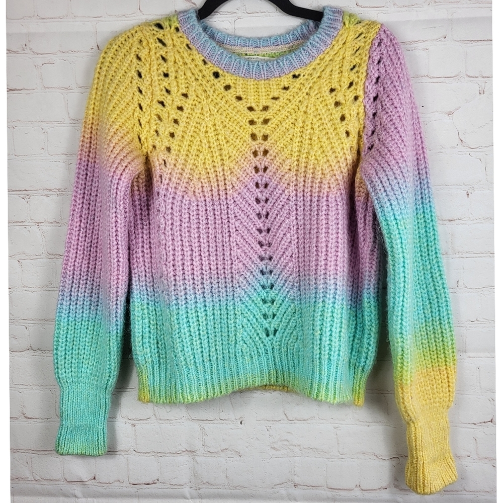 Anthropologie Pastel Ombre Knit Sweater